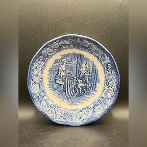Liberty Blue Betsy Ross Historic Colonial Scenes Ironstone Berry Bowl, England